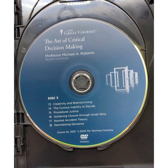The Great Courses - The Art of Critical Decision Making - Guidebook & DVDs *USED - Picture 8 of 9